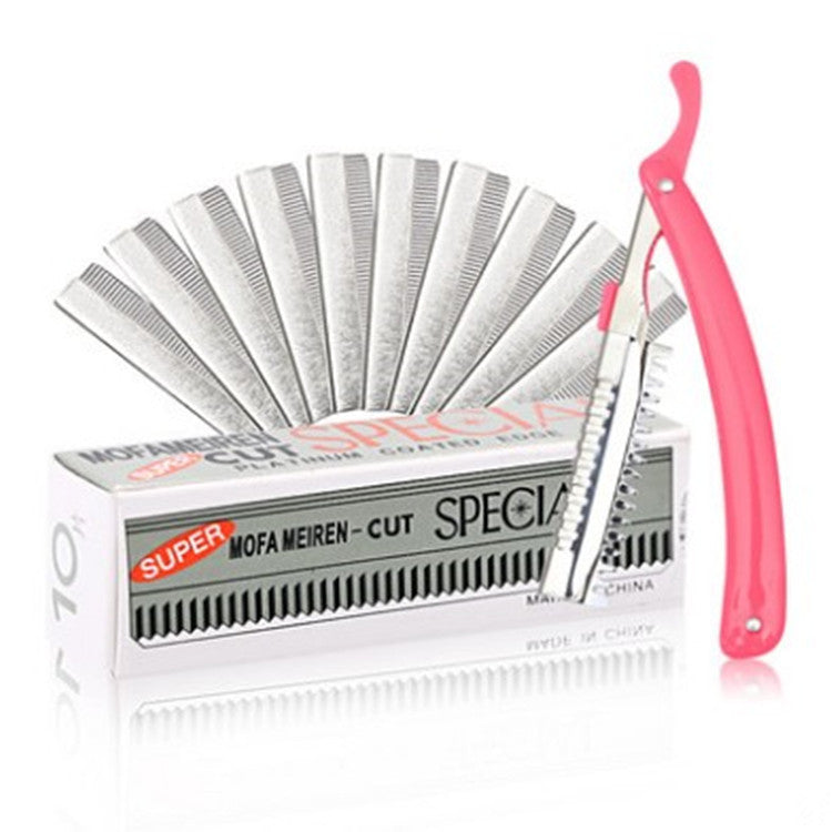 Folding Eyebrow Razor Set with 10 Replacement Blades