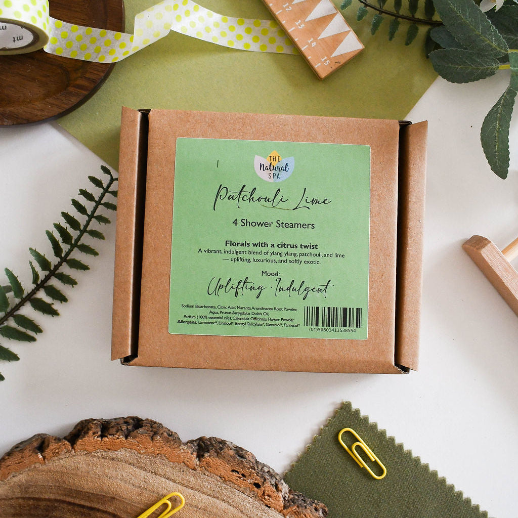 Patchouli & Lime Shower Steamers – 4 × 25g