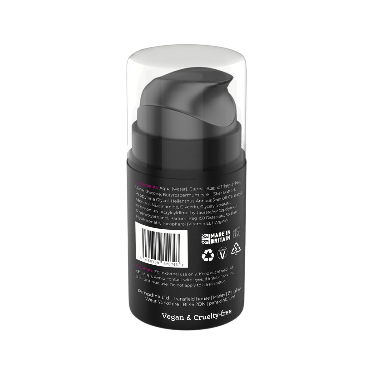 Tattoo Moisturiser & Vibrancy Serum – 100ml Airless Pump