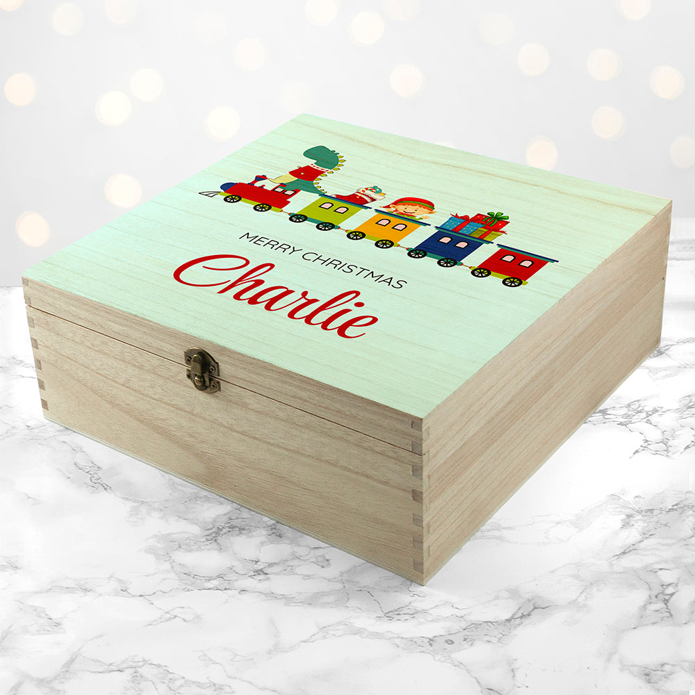 Personalised Christmas Train Keepsake Box