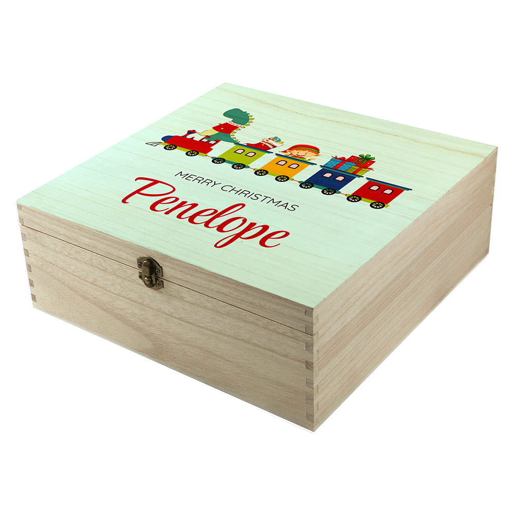 Personalised Christmas Train Keepsake Box