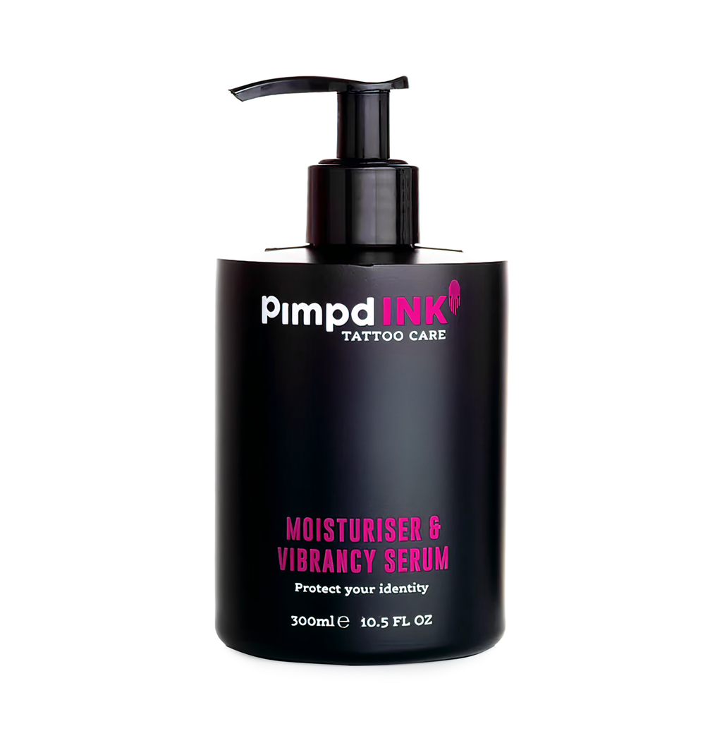 Tattoo-Care Duo: Moisturiser & Vibrancy Serum + Body Scrub – 2 × 300ml