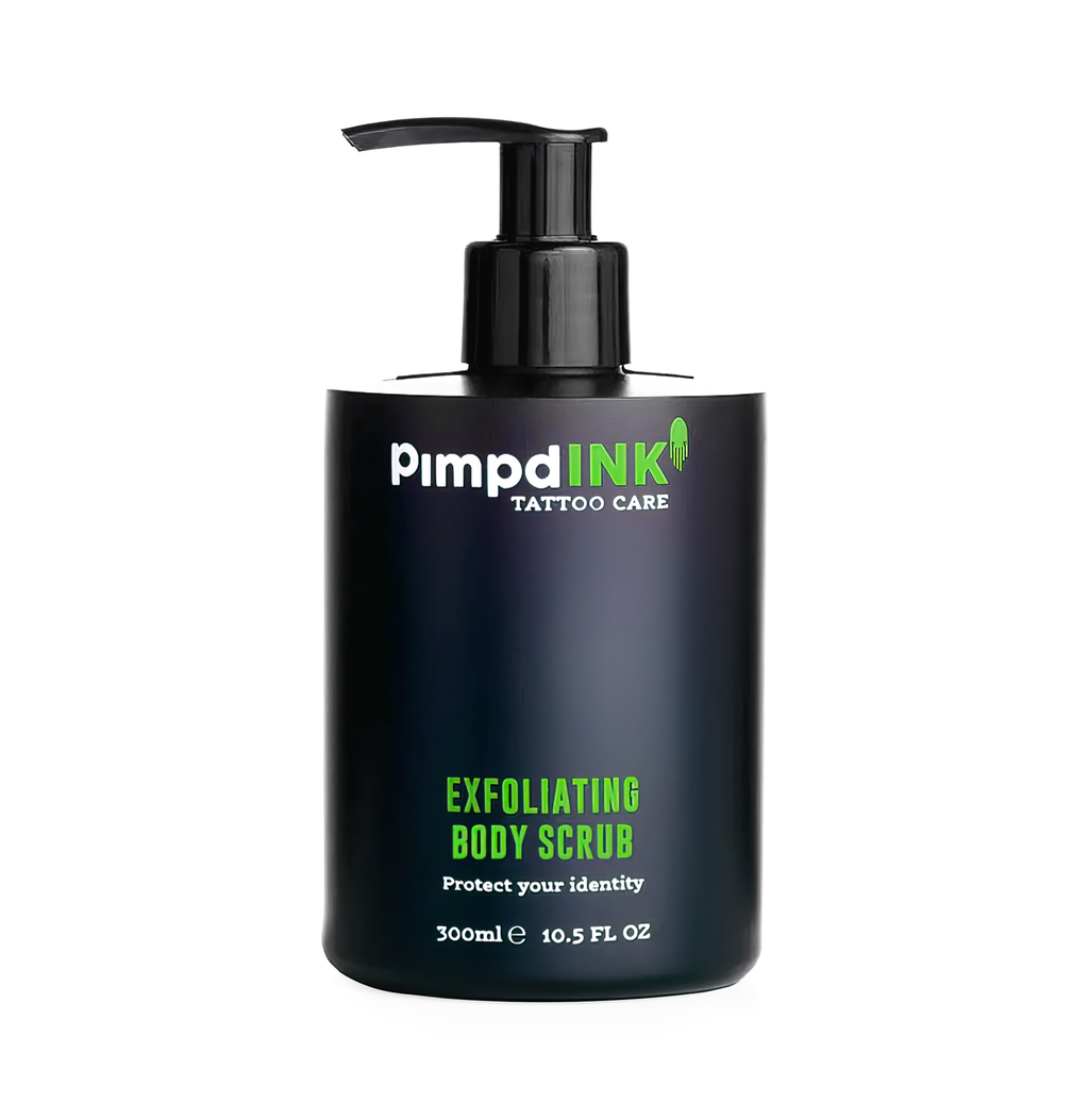 Tattoo-Care Duo: Moisturiser & Vibrancy Serum + Body Scrub – 2 × 300ml
