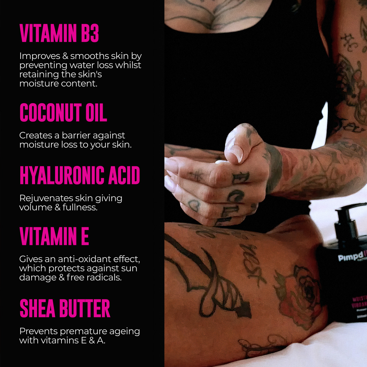 Tattoo Moisturiser & Vibrancy Serum – 100ml Airless Pump